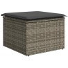 Ensemble de Canapé de Jardin 4 Pièces Avec Coussins Gris en Rattan Synthétique 