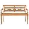 Banc Batavia avec coussin taupe 120 cm Bois de teck massif 