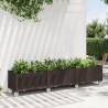 Jardinière à roulettes marron 240x50x54 cm PP 