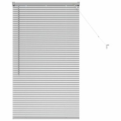 Store de Fenêtre avec des rideaux Argenté 80 x 130 cm Aluminium 