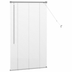 Store de Fenêtre avec des rideaux Argenté 80 x 130 cm Aluminium 