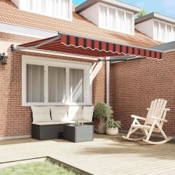 Store manuel rétractable orange et marron 350x250 cm 