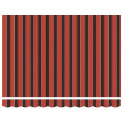 Store manuel rétractable orange et marron 350x250 cm 