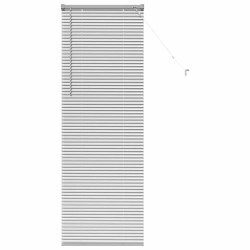 Store de Fenêtre avec des rideaux Argenté 80 x 130 cm Aluminium 