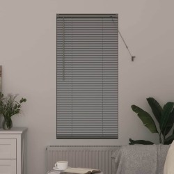 Store de Fenêtre avec des rideaux Argenté 80 x 130 cm Aluminium 