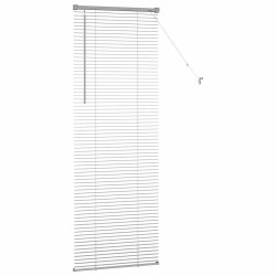 Store de Fenêtre avec des rideaux Argenté 80 x 130 cm Aluminium 