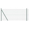 Jeu de Poteaux de Clôture Argent 0.8 x 25 m Acier galvanisé 