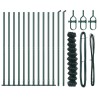 Jeu de Poteaux de Clôture Argent 0.8 x 25 m Acier galvanisé 