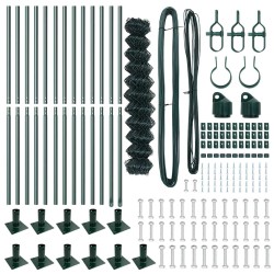 Jeu de Poteaux de Clôture Argent 0.8 x 25 m Acier galvanisé 