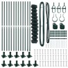 Jeu de Poteaux de Clôture Argent 0.8 x 25 m Acier galvanisé 