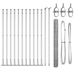 Ensemble de Clôture 2 pièces Acier galvanisé 25 x 1,5 m Durable 