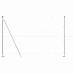 Ensemble de Clôture 2 pièces Acier galvanisé 25 x 1,5 m Durable 