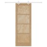 Porte coulissante avec ensemble de matériel 78x211 cm en bois massif de pin 
