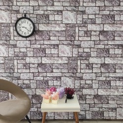 Panneaux muraux 3D design de brique gris clair 10 pcs EPS 