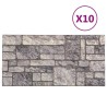 Panneaux muraux 3D design de brique gris clair 10 pcs EPS 