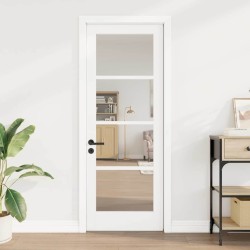 Porte intérieure avec verre "ORKDAL" Blanche 73,5x198,5x4 cm 