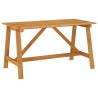 Table à manger de jardin 140x70x73,5 cm Bois d'acacia massif 