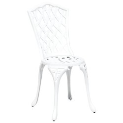 Set de bistro jardin 3 pièces en alu blanc 