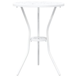 Set de bistro jardin 3 pièces en alu blanc 