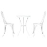Set de bistro jardin 3 pièces en alu blanc 