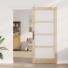 Ensemble de Porte Coulissante avec Quincaillerie 93x211 cm Bois Massif Pin 
