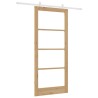 Ensemble de Porte Coulissante avec Quincaillerie 93x211 cm Bois Massif Pin 