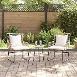 Ensemble de salle à manger pour jardin 3 pcs Noir, Anthracite 