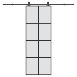 Porte coulissante avec kit de quincaillerie 76x205 cm Verre ESG 