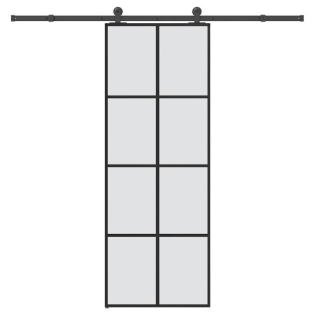 Porte coulissante avec kit de quincaillerie 76x205 cm Verre ESG 