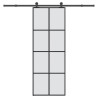 Porte coulissante avec kit de quincaillerie 76x205 cm Verre ESG 