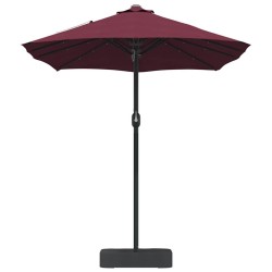Parasol de jardin Rouge bordeaux 385 x 209 x 244 cm tissu 