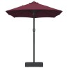 Parasol de jardin Rouge bordeaux 385 x 209 x 244 cm tissu 