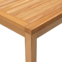 Table à dîner de jardin 110x110x77 cm Bois de teck solide 