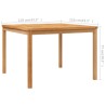 Table à dîner de jardin 110x110x77 cm Bois de teck solide 