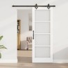 Porte coulissante avec kit de matériel Blanc 73.5x198.5 cm Bois massif en pin 