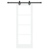 Porte coulissante avec kit de matériel Blanc 73.5x198.5 cm Bois massif en pin 