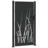 Porte de Jardin Noir 105 x 200 cm Acier peint par poudre 