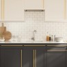 Poignées d'armoire 5 pcs doré 480 mm acier inoxydable 