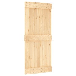 Porte coulissante et kit de quincaillerie 90x210 cm pin massif 