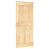 Porte coulissante et kit de quincaillerie 90x210 cm pin massif 