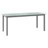 Table de jardin Gris clair 190x90x74 cm Aluminium et verre 