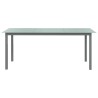 Table de jardin Gris clair 190x90x74 cm Aluminium et verre 