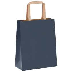 Sacs en papier 50 pcs avec poignées bleu 18x8x22 cm 