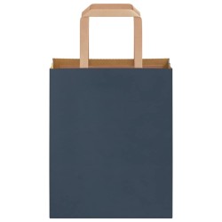 Sacs en papier 50 pcs avec poignées bleu 18x8x22 cm 
