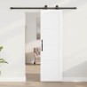 Porte coulissante avec quincaillerie blanche 61x198,5 cm en bois massif de pin 