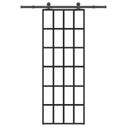 Porte coulissante avec kit de quincaillerie 76x205 cm Verre ESG 