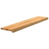 Marches d'escalier 4 pcs marron clair 120x25x2 cm chêne massif 