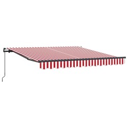 Auvent Rétractable Rouge et blanc 350 x 250 cm 