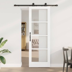 Porte Coulissante avec Kit de Quincaillerie 'ORKDAL'Blanche 73.5x211 cm 