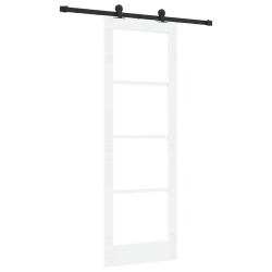 Porte Coulissante avec Kit de Quincaillerie 'ORKDAL'Blanche 73.5x211 cm 